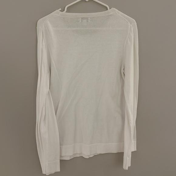 NWOT J.Crew White Teddie Sweater Crewneck - Picture 2 of 3